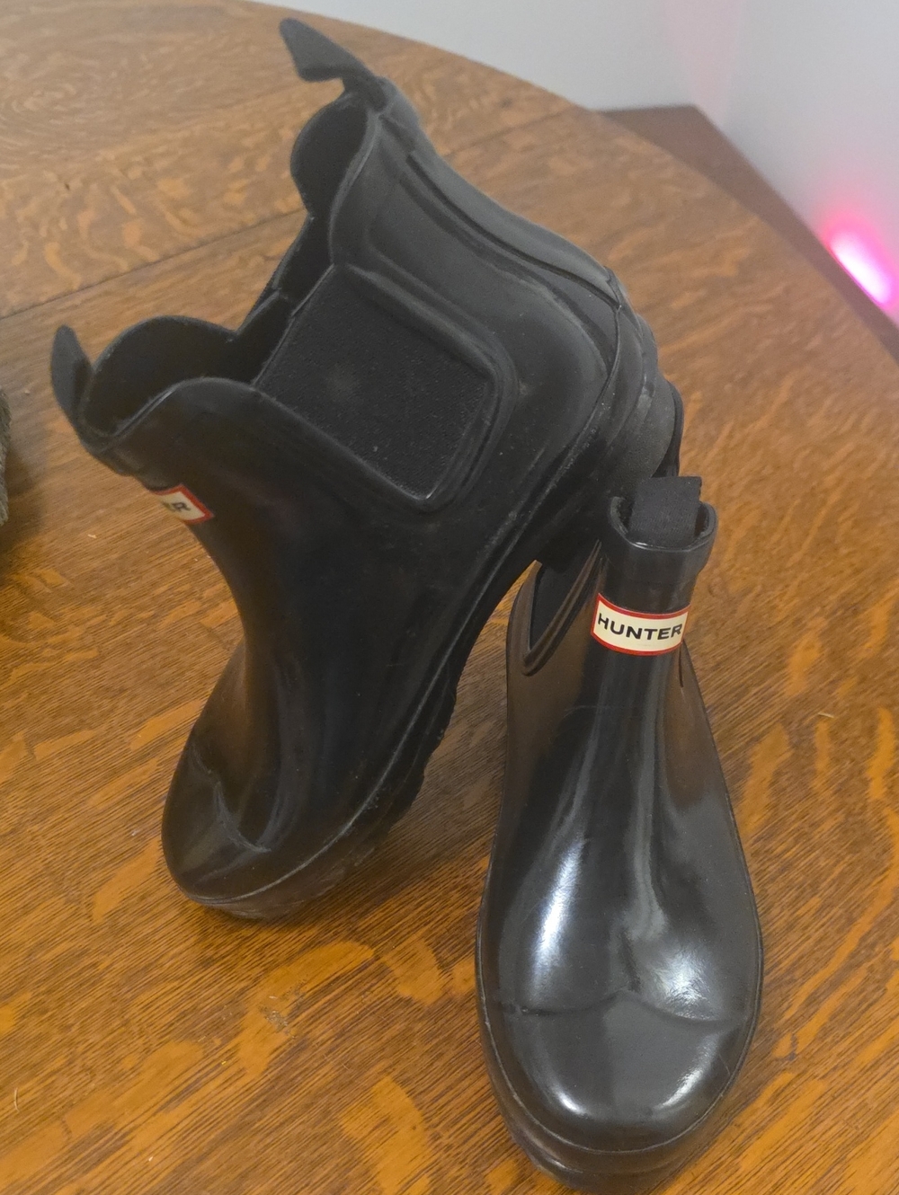 Hunter Black Chelsea Short Rain Boots